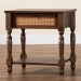 Baxton Studio Roden Transitional Dark Brown Nightstand with Rattan - BSORoden-Brown-Nightstand
