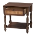Baxton Studio Roden Transitional Dark Brown Nightstand with Rattan - BSORoden-Brown-Nightstand