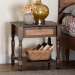 Baxton Studio Roden Transitional Dark Brown Nightstand with Rattan - BSORoden-Brown-Nightstand