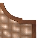 Baxton Studio Macaria Mid-Century Modern Ash Walnut Woven Rattan Queen Size Bed - BSOMG9774/97151-Queen