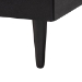 Baxton Studio Adriano Transitional Beige Fabric and Black Wood Queen Size Bed with Built-In Side Tables - BSOMG0222-2-Black/Beige-Queen