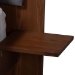 Baxton Studio Kalista Transitional Modern Grey Fabric and Walnut Brown Wood Queen Size Bed with Built-In Side Tables - BSOMG-0222-1-Walnut/Dark Grey-Queen