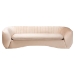 Baxton Studio Adanna Glam and Luxe Champagne Beige Velvet Fabric Sofa - BSOTSF-7019-Beige Velvet-Sofa
