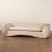 Baxton Studio Adanna Glam and Luxe Champagne Beige Velvet Fabric Sofa - BSOTSF-7019-Beige Velvet-Sofa