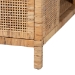 bali & pari Kalimantan Bohemian Light Honey Rattan and Mahogany Wood Square Coffee Table - BSOKALIMANTAN-Square-Rattan-Coffee Table