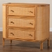 bali & pari Radenza Bohemian Light Honey Rattan 3-Drawer Storage Cabinet - BSORADENZA-Light Honey Rattan-Cabinet