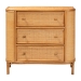 bali & pari Radenza Bohemian Light Honey Rattan 3-Drawer Storage Cabinet - BSORADENZA-Light Honey Rattan-Cabinet