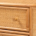 bali & pari Radenza Bohemian Light Honey Rattan 3-Drawer Storage Cabinet - BSORADENZA-Light Honey Rattan-Cabinet