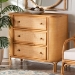 bali & pari Radenza Bohemian Light Honey Rattan 3-Drawer Storage Cabinet - BSORADENZA-Light Honey Rattan-Cabinet