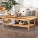 bali & pari Minahasa Bohemian Light Honey Braided Rattan Coffee Table - BSOMINAHASA-Light Honey Rattan-Coffee Table