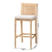 bali & pari Sofia Bohemian Natural Rattan Bar Stool - BSOSofia-Natural-BS