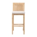 bali & pari Sofia Bohemian Natural Rattan Bar Stool - BSOSofia-Natural-BS