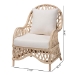 bali & pari Florence Bohemian Ivory Braided Rattan Arm Chair - BSORegal 1-Ivory Rattan-CC