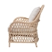 bali & pari Florence Bohemian Ivory Braided Rattan Arm Chair - BSORegal 1-Ivory Rattan-CC
