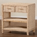 bali & pari Lanica Japandi Sun Bleached Rattan 2-Drawer Console Table - BSOBraided Sun Bleached Ivory Rattan-Console Table