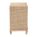 bali & pari Lanica Japandi Sun Bleached Rattan 2-Drawer Console Table - BSOBraided Sun Bleached Ivory Rattan-Console Table