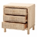 bali & pari Lanica Japandi Sun Bleached Rattan 3-Drawer Nightstand - BSOBraided Sun Bleached Ivory-Wood/Rattan-3DW-NS