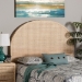 bali & pari Lanica Japandi Sun Bleached Rattan Queen Size Standalone Headboard - BSOBraided Sun Bleached Ivory-Wood/Rattan-Headboard-Queen