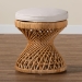 bali & pari Borneo Bohemian Light Honey Rattan Footstool - BSOBorneo-Light Honey-Rattan-Stool