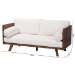 Baxton Studio Uriel Mid-Century Modern Cream Boucle Fabric Sofa - BSOUriel-3S-Vanilla/Walnut-SF