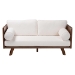 Baxton Studio Uriel Mid-Century Modern Cream Boucle Fabric Sofa - BSOUriel-3S-Vanilla/Walnut-SF