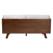 Baxton Studio Uriel Mid-Century Modern Cream Boucle Fabric Sofa - BSOUriel-3S-Vanilla/Walnut-SF