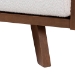 Baxton Studio Uriel Mid-Century Modern Cream Boucle Fabric Sofa - BSOUriel-3S-Vanilla/Walnut-SF