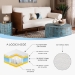 Baxton Studio Uriel Mid-Century Modern Cream Boucle Fabric Sofa - BSOUriel-3S-Vanilla/Walnut-SF