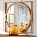 bali & pari Bayan Japandi Natural Rattan Wall Mirror - BSOWS092-Natural Rattan-Mirror