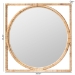 bali & pari Bayan Japandi Natural Rattan Wall Mirror - BSOWS092-Natural Rattan-Mirror