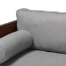 Baxton Studio Uriel Mid-Century Modern Grey Boucle Fabric Sofa - BSOUriel-3S-Grey/Walnut-SF