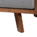 Baxton Studio Uriel Mid-Century Modern Grey Boucle Fabric Sofa - BSOUriel-3S-Grey/Walnut-SF