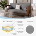 Baxton Studio Uriel Mid-Century Modern Grey Boucle Fabric Sofa - BSOUriel-3S-Grey/Walnut-SF