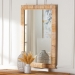 bali & pari Lankston Bohemian Natural Rattan Rectangle Accent Wall Mirror - BSOWS101-Natural Rattan/Wood-Mirror