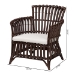 bali & pari Brooklyn Bohemian Very Dark Brown Rattan Arm Chair - BSOBroklyn-Brown Rattan-CC