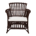 bali & pari Brooklyn Bohemian Very Dark Brown Rattan Arm Chair - BSOBroklyn-Brown Rattan-CC