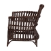 bali & pari Brooklyn Bohemian Very Dark Brown Rattan Arm Chair - BSOBroklyn-Brown Rattan-CC