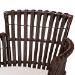 bali & pari Brooklyn Bohemian Very Dark Brown Rattan Arm Chair - BSOBroklyn-Brown Rattan-CC