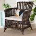 bali & pari Brooklyn Bohemian Very Dark Brown Rattan Arm Chair - BSOBroklyn-Brown Rattan-CC