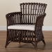 bali & pari Brooklyn Bohemian Very Dark Brown Rattan Arm Chair - BSOBroklyn-Brown Rattan-CC