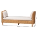 bali & pari Diva Bohemian Light Honey Rattan Daybed - BSODiva-Light Honey Rattan/Cushioned-Daybed