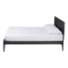 Baxton Studio Primrose Mid-Century Black Fluted Wood Queen Size Platform Bed - BSOSW8596-Black-Queen