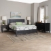 Baxton Studio Primrose Mid-Century Black Fluted Wood Queen Size 4-Piece Bedroom Set - BSOSW8596-Black-4PC Queen Bedroom Set