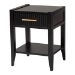 Baxton Studio Primrose Mid-Century Black Fluted Wood Queen Size 4-Piece Bedroom Set - BSOSW8596-Black-4PC Queen Bedroom Set