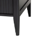 Baxton Studio Primrose Mid-Century Black Fluted Wood Queen Size 4-Piece Bedroom Set - BSOSW8596-Black-4PC Queen Bedroom Set