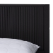 Baxton Studio Primrose Mid-Century Black Fluted Wood Queen Size 4-Piece Bedroom Set - BSOSW8596-Black-4PC Queen Bedroom Set