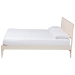 Baxton Studio Primrose Mid-Century Ivory Fluted Wood Queen Size Platform Bed - BSOSW8596-Ivory-Queen