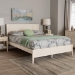 Baxton Studio Primrose Mid-Century Ivory Fluted Wood Queen Size Platform Bed - BSOSW8596-Ivory-Queen