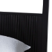 Baxton Studio Primrose Mid-Century Black Fluted Wood King Size Canopy Bed - BSOSW8609-Black-Canopy King