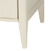 Baxton Studio Primrose Mid-Century Ivory Fluted Wood King Size 4-Piece Canopy Bedroom Set - BSOSW8609-Ivory-4PC Canopy King Bedroom Set